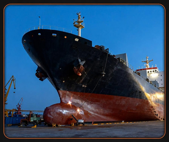 Navio em estaleiro