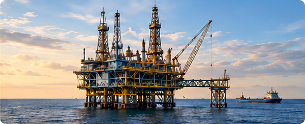 Plataforma de petróleo em alto-mar