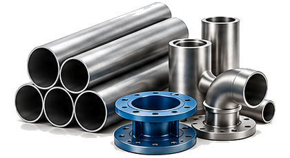Tubulações, conexões e flanges industriais